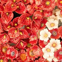 Elegant ceramic flower for craft fair